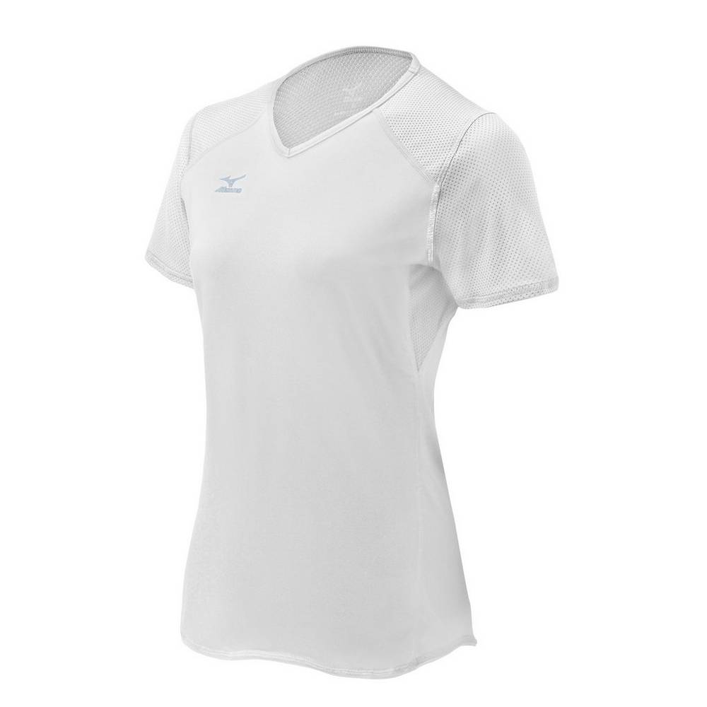 Mizuno Women's Techno VI Short Sleeve Volleyball Jersey White (440618-QCJ)